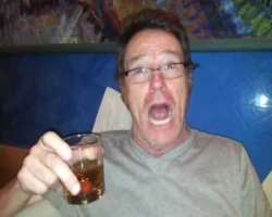 Bryan Cranston consuming alcohol
